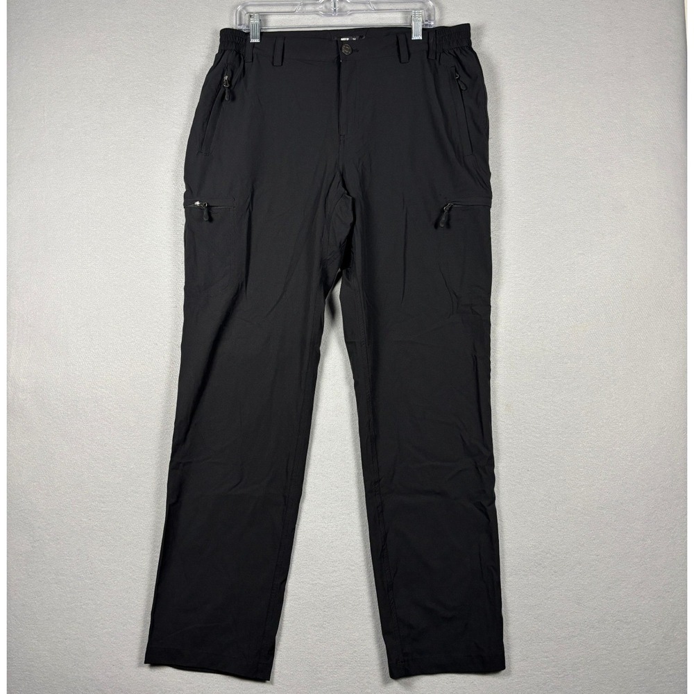 MIER Women's Hiking Cargo Pants Quick Dry Stretch Pockets Size 14 Black